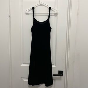 A black velvet dress